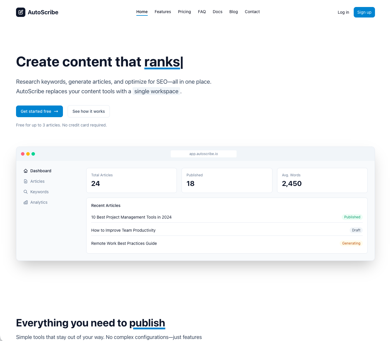 AutoScribe screenshot