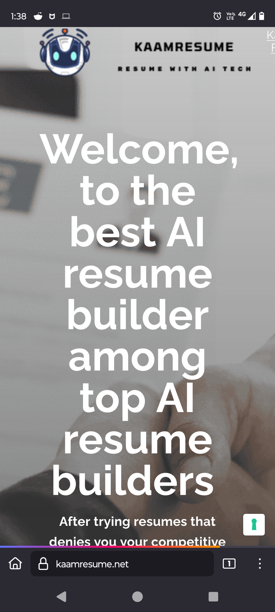 kaamresume screenshot