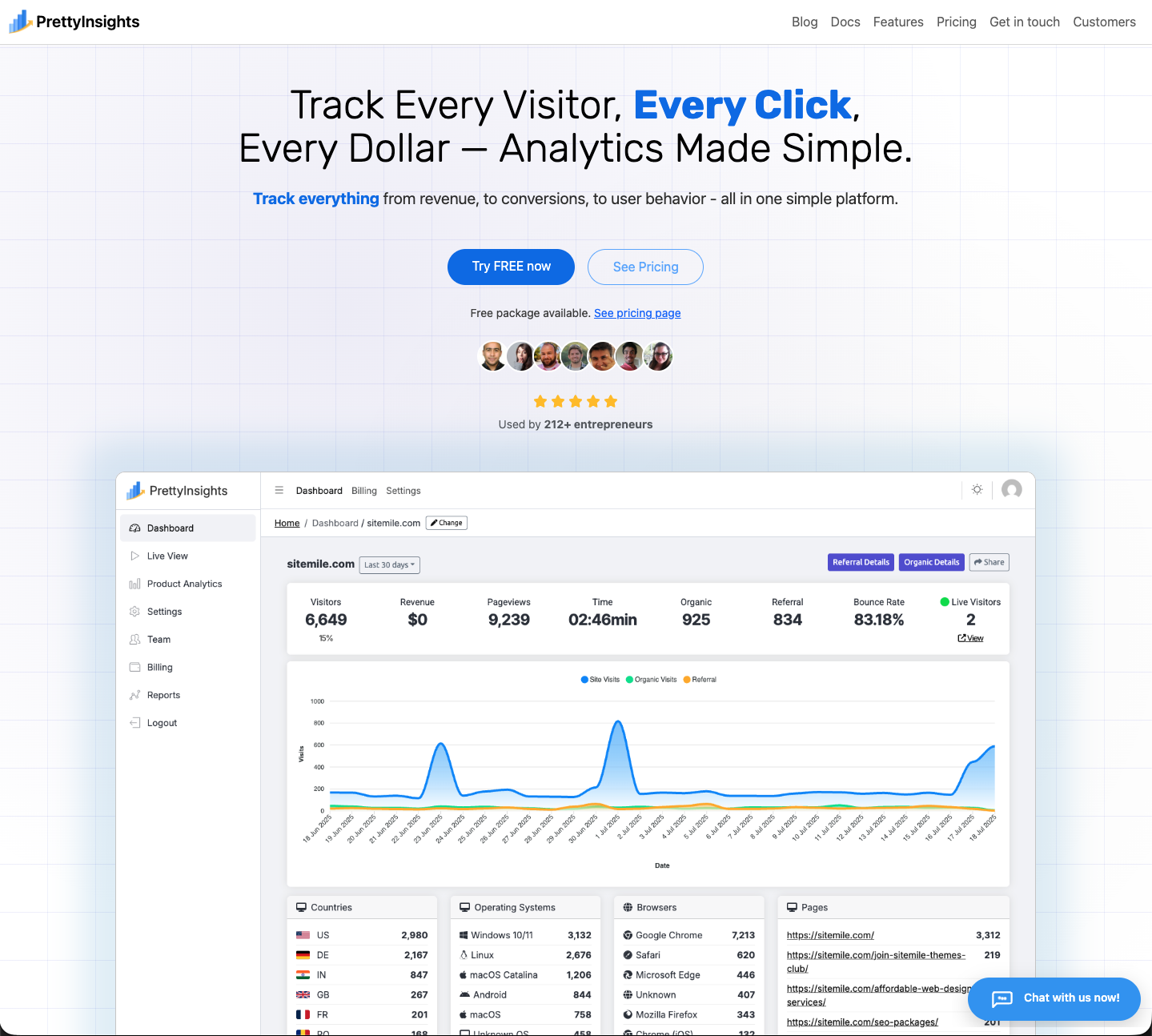 PrettyInsights screenshot