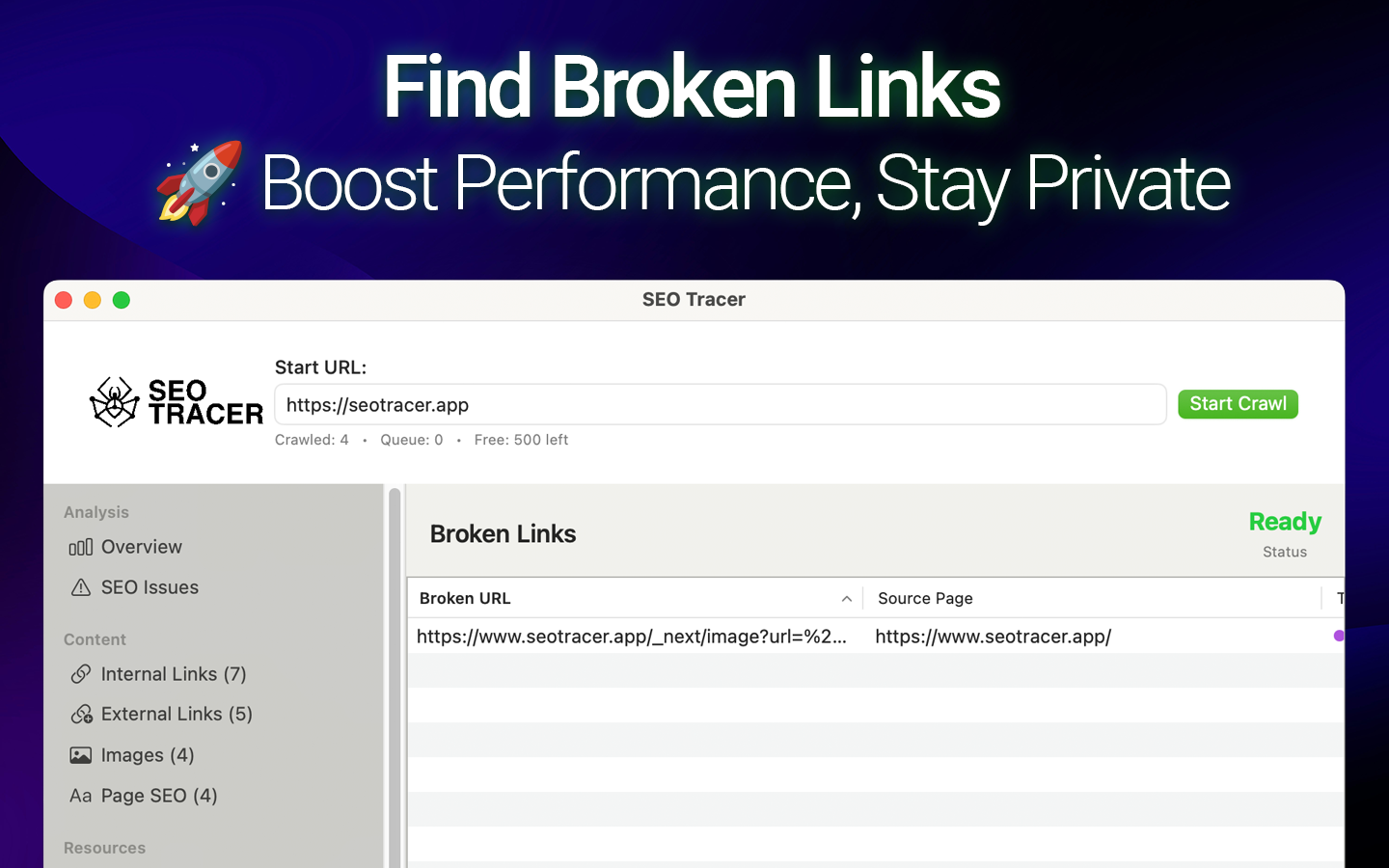 SEO Tracer screenshot