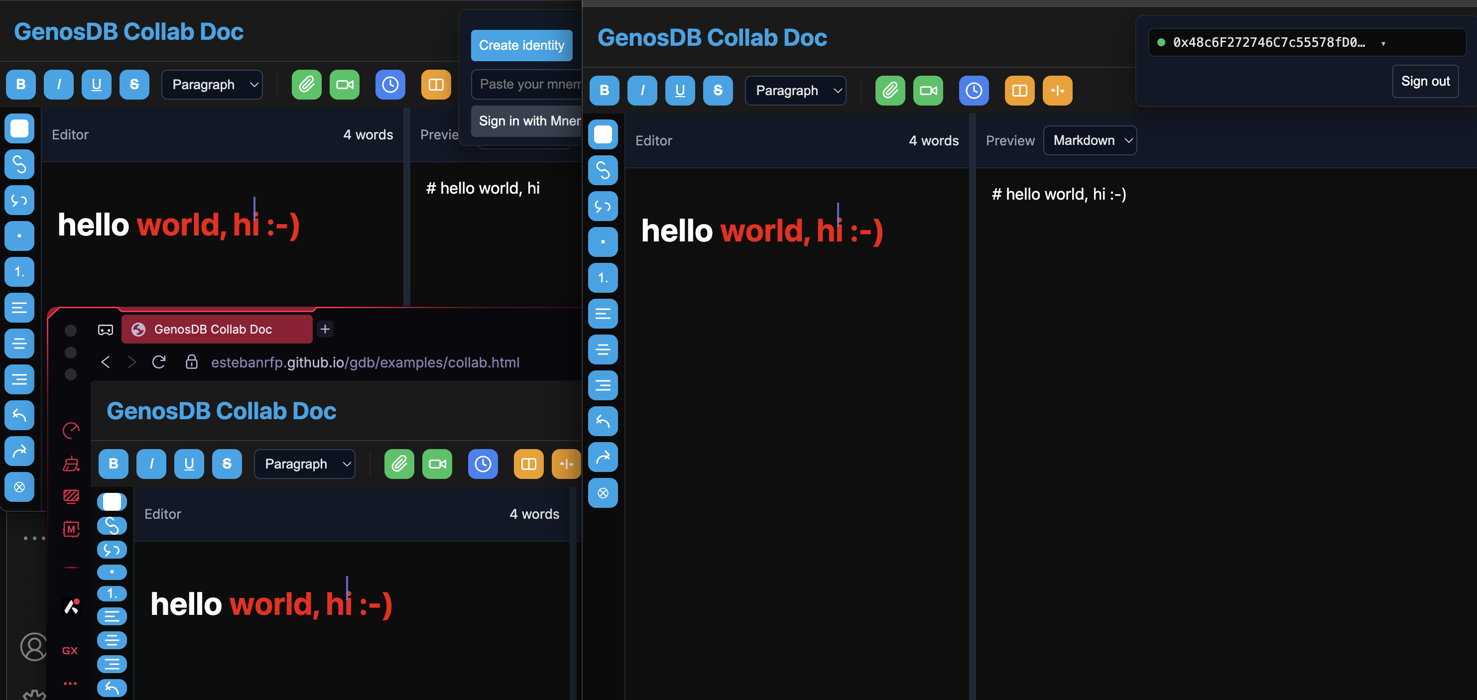 GenosDB screenshot
