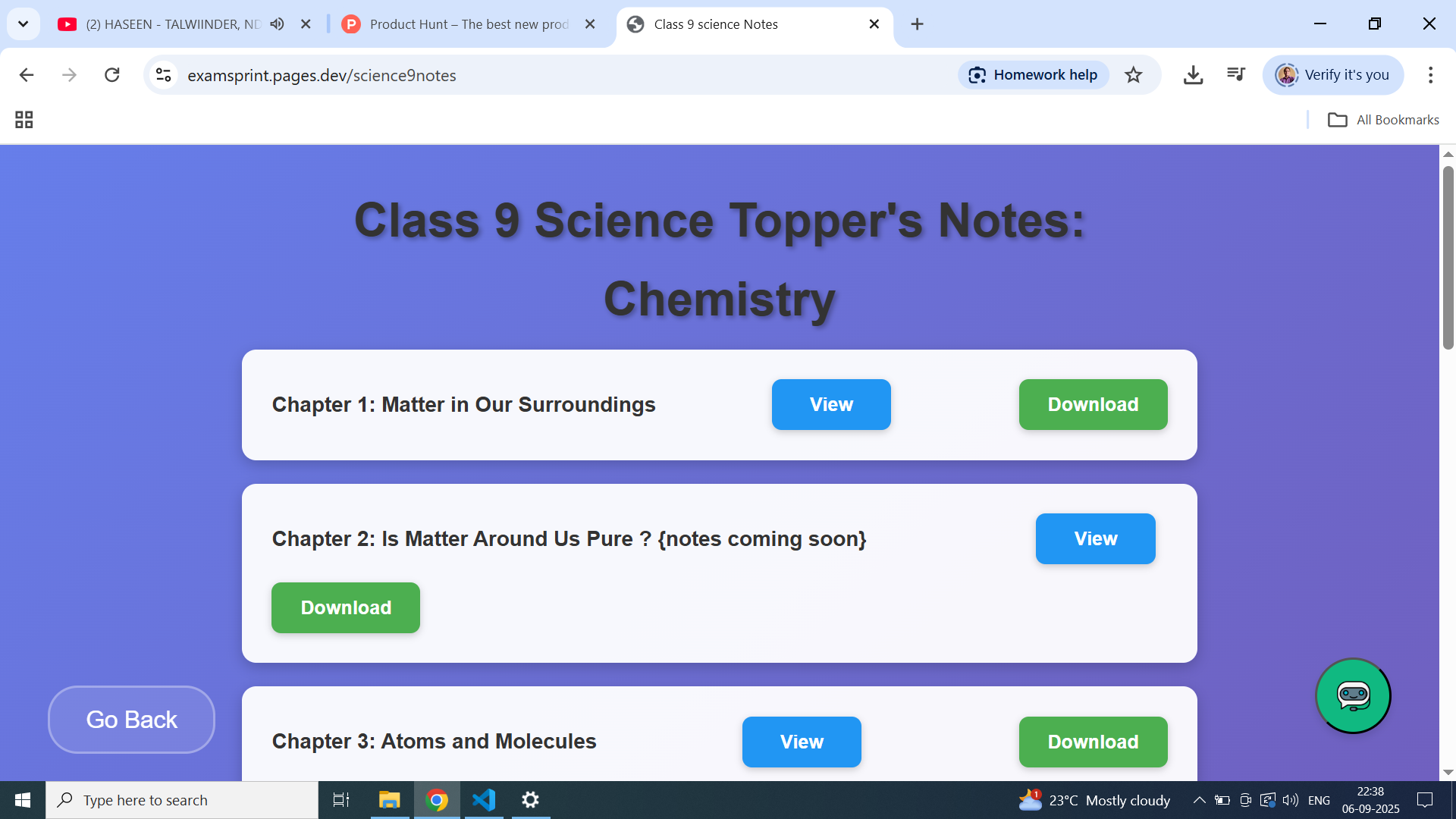 Examsprint screenshot