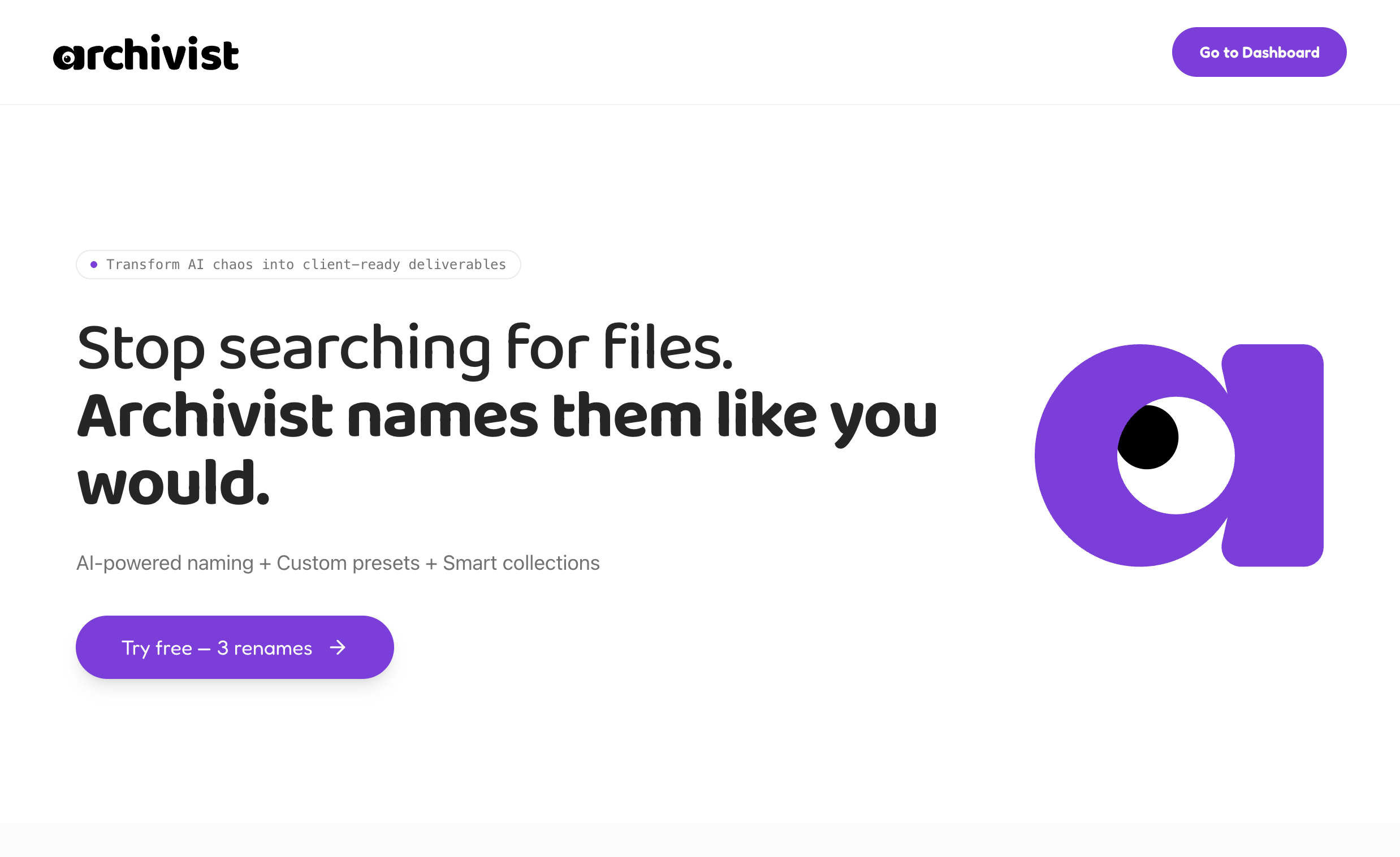 Archivist screenshot