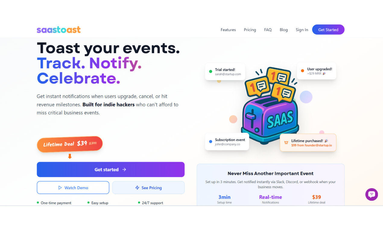 Saastoast screenshot