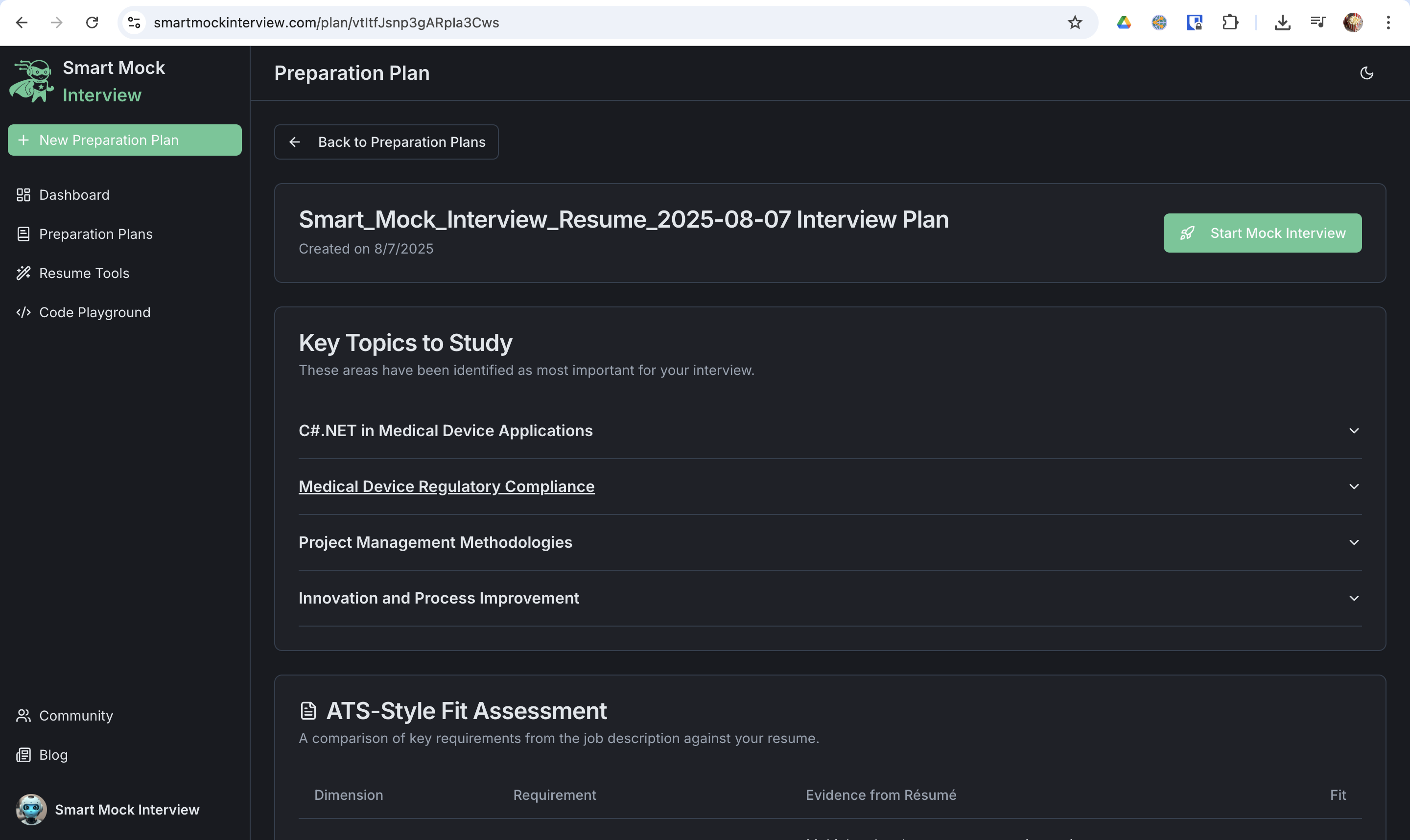 Smart Mock Interview screenshot