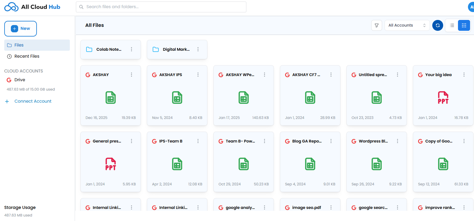 All Cloud Hub screenshot