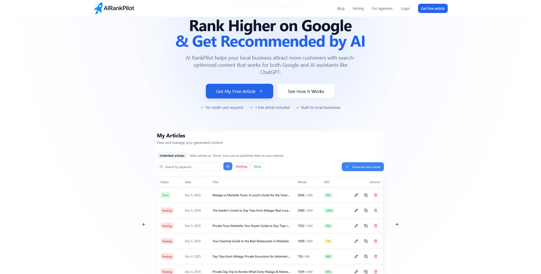 AIRankPilot screenshot
