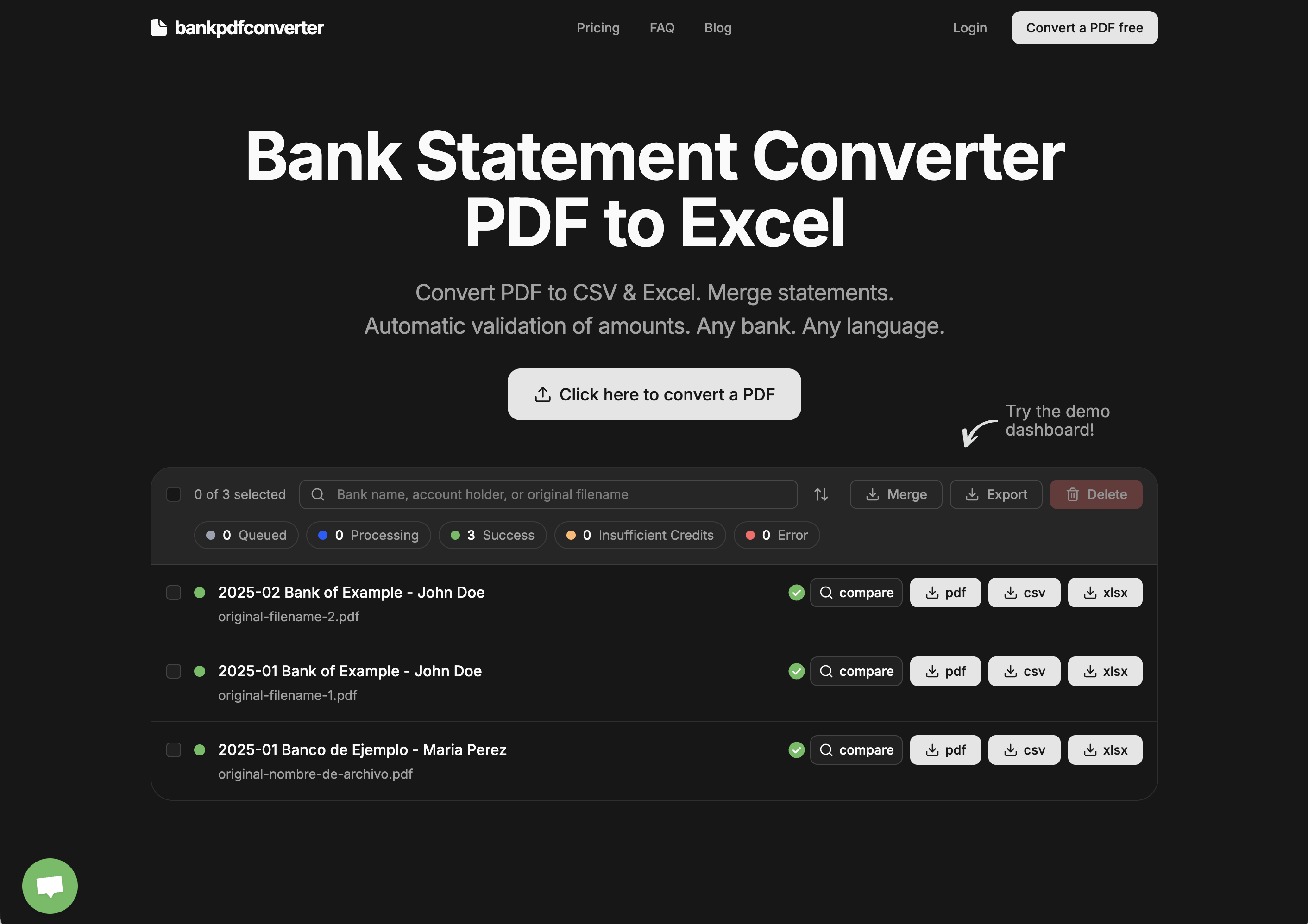 Bank PDF Converter screenshot