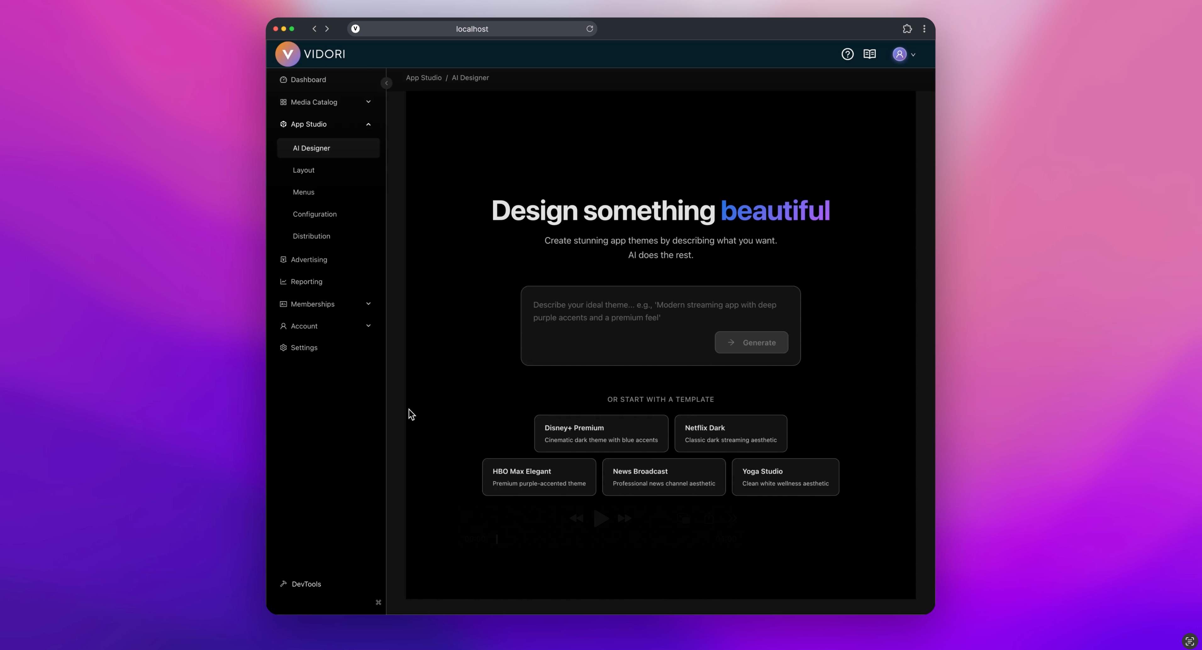Vidori screenshot