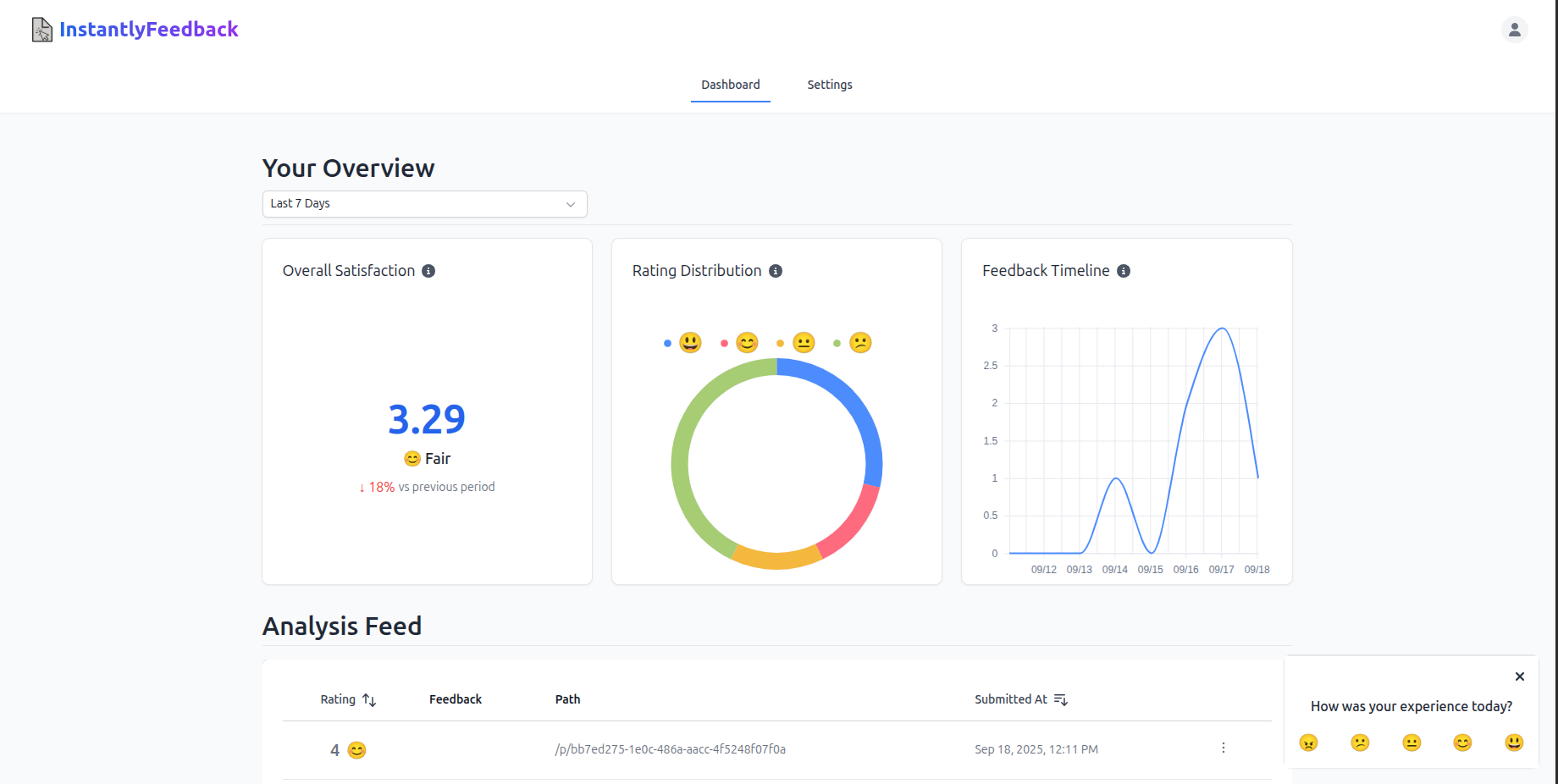 InstantlyFeedback screenshot
