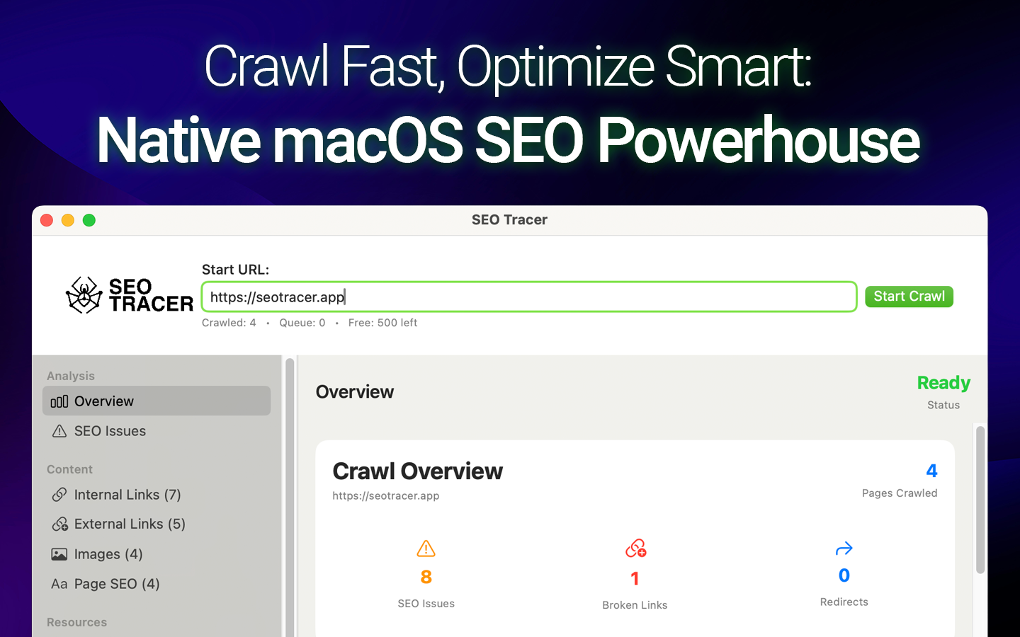 SEO Tracer screenshot