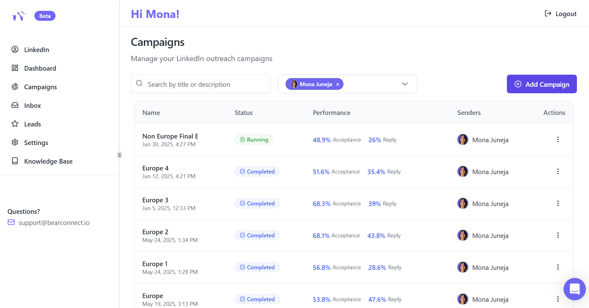 Bearconnect screenshot