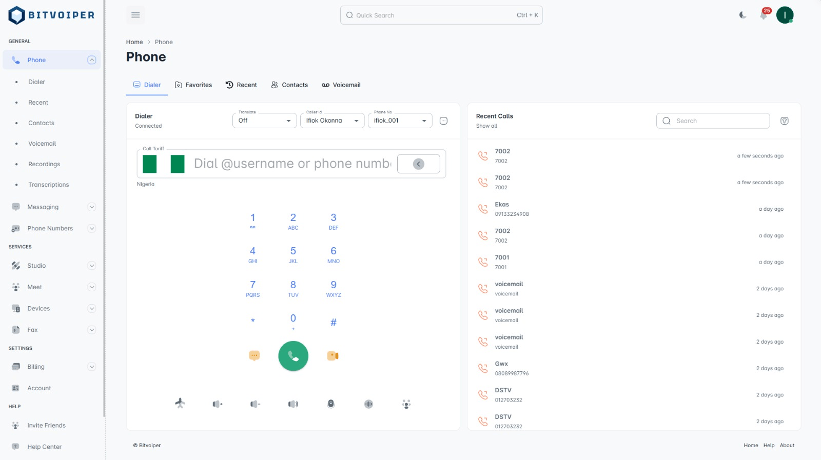 Bitvoiper screenshot
