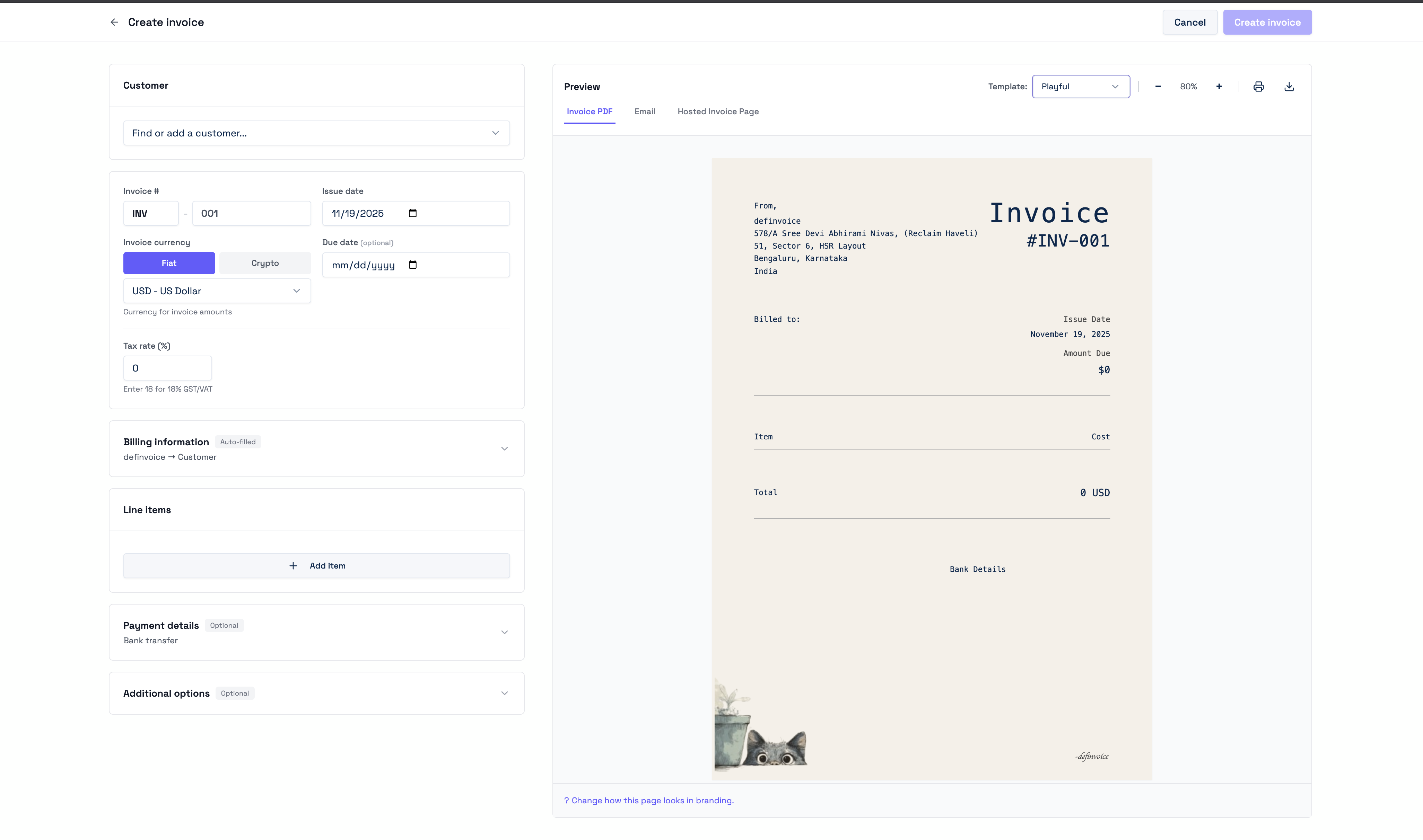definvoice screenshot