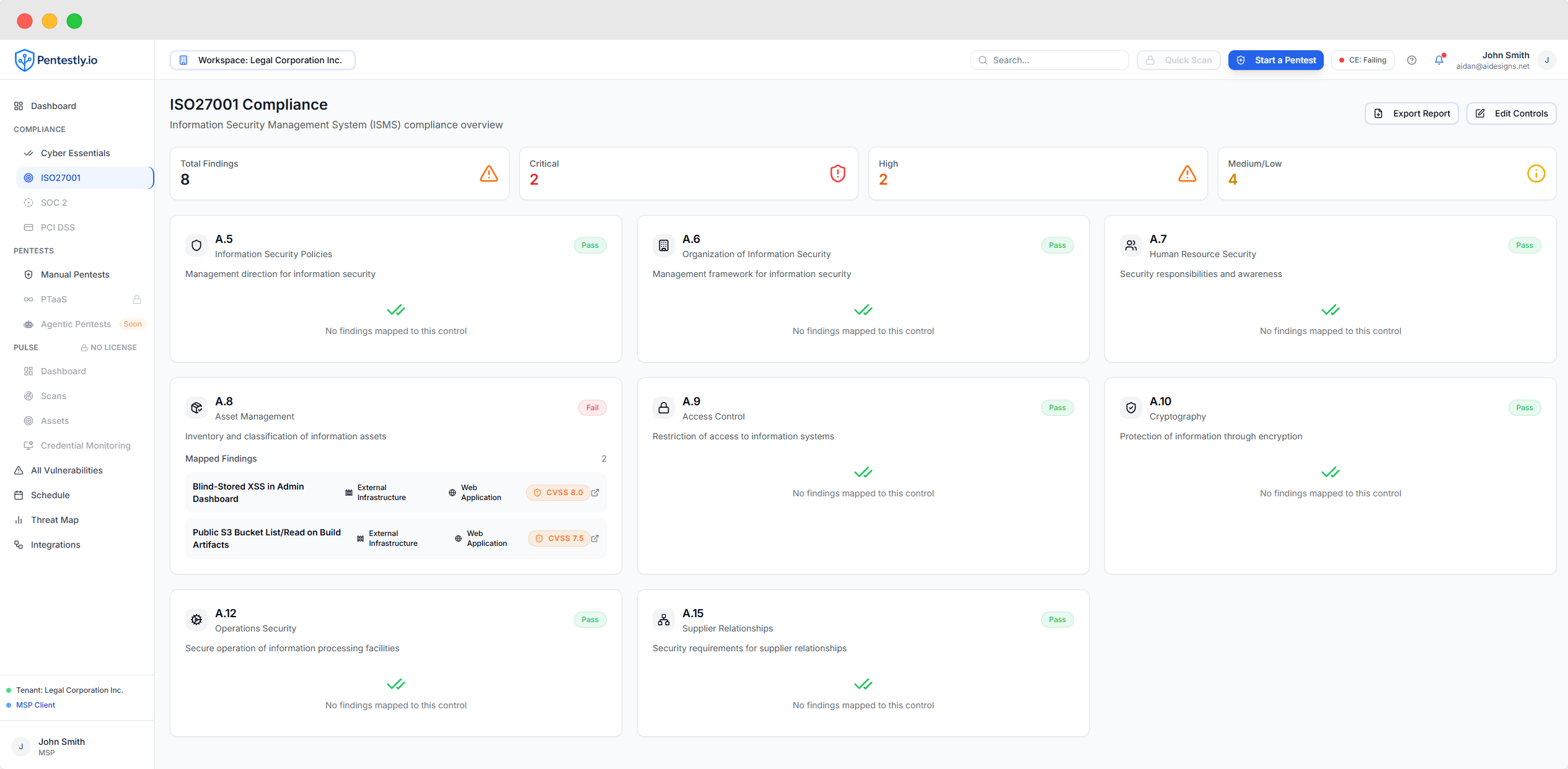 Pentestly.io screenshot