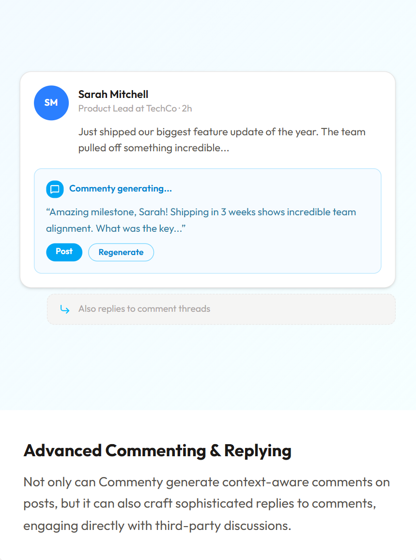 comenty screenshot